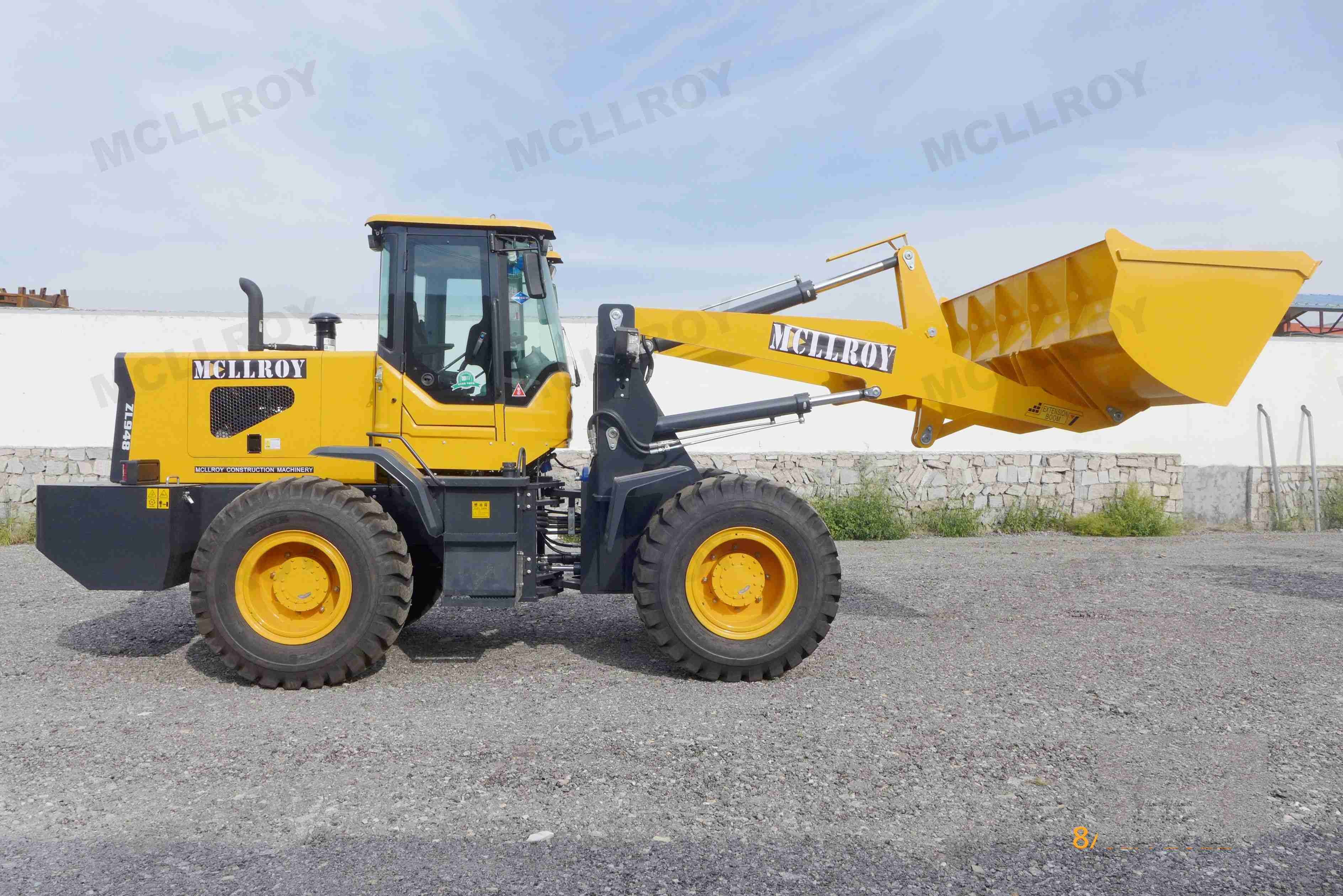 Farm 17.5-25 Tire Small Wheel Loaders , Wheeled Loading Shovels 2800-3000 Kg Rate Load