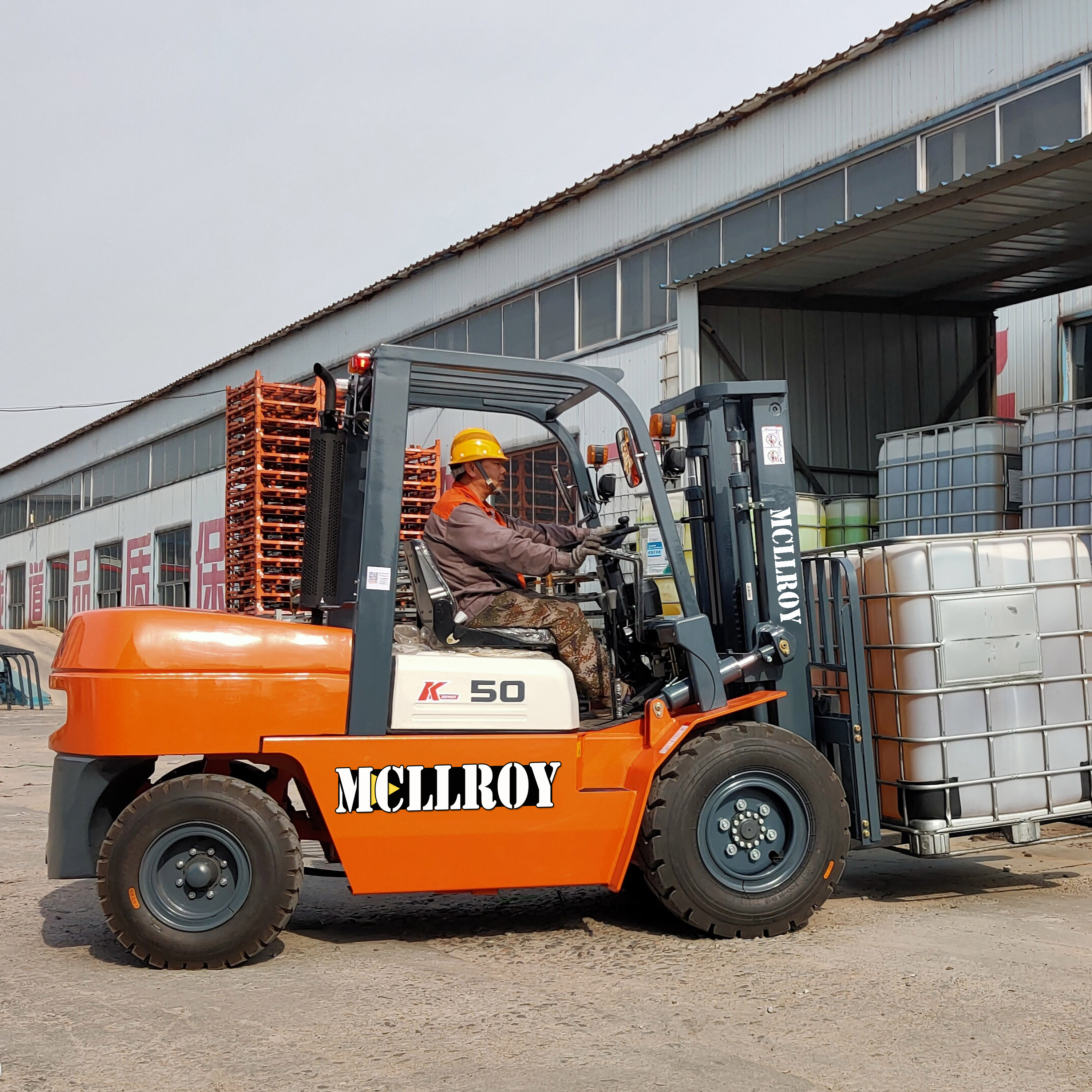 FD50K Diesel Counterweight Forklift  Load Center 500 Mm MITSUBISHI S4S ISUZU 4JG2 Engine